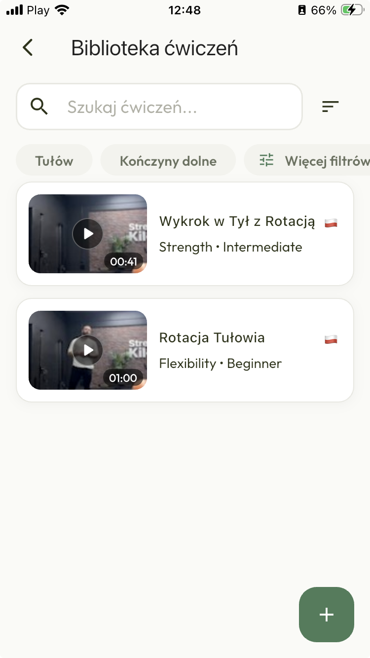 Your exercise library