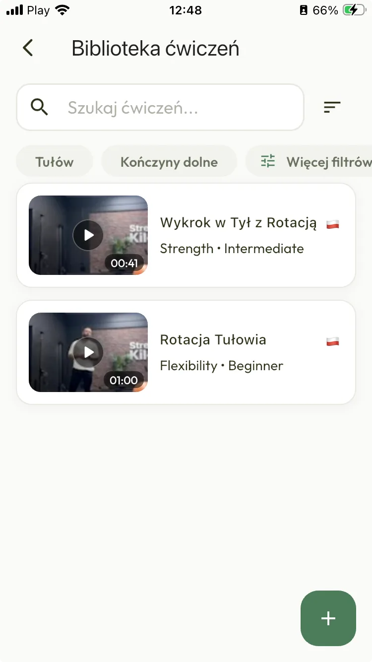 Your exercise library